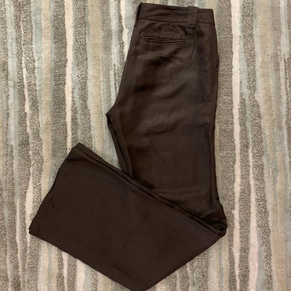 Banana republic women’s long brown linen pants